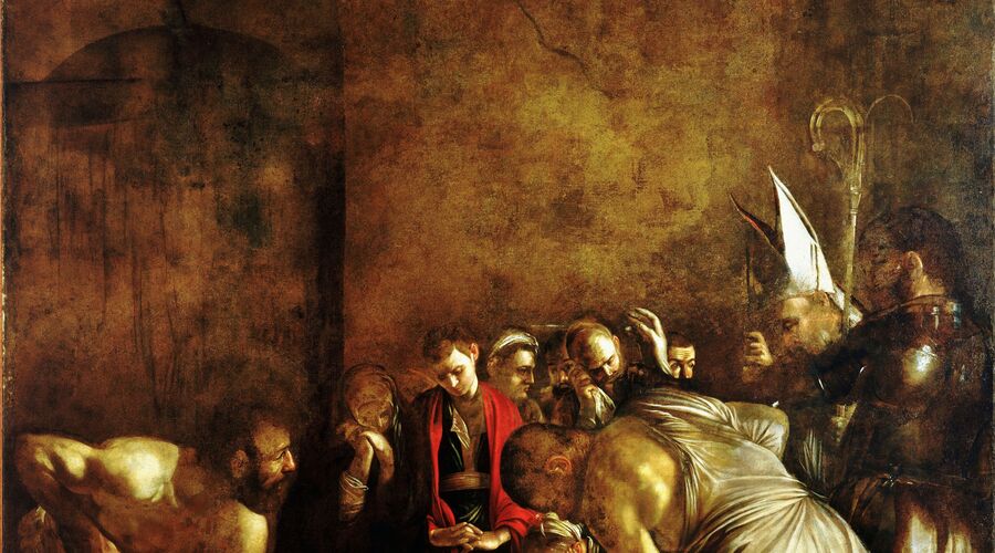 The Burial of Saint Lucy by Michelangelo Merisi da Caravaggio 